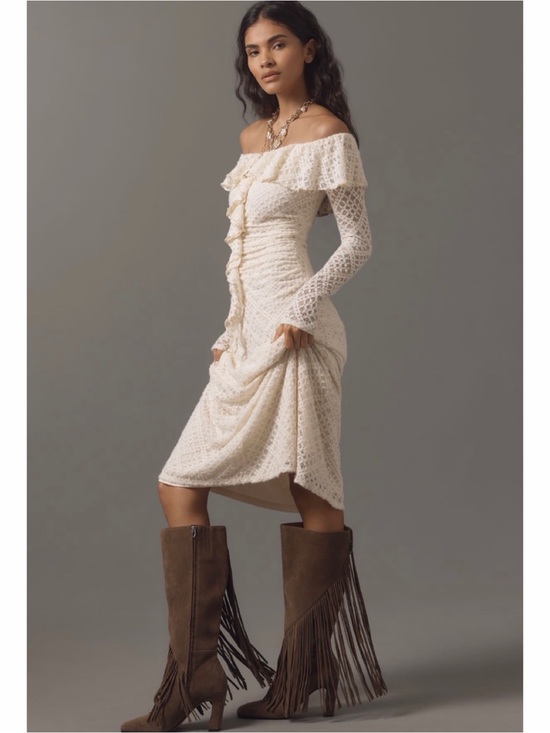 Anthropologie Shoes - NEW Anthropologie Dolce Vita Giano Suede Fringe Boots Size 8.5